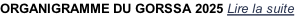ORGANIGRAMME DU GORSSA 2025 Lire la suite